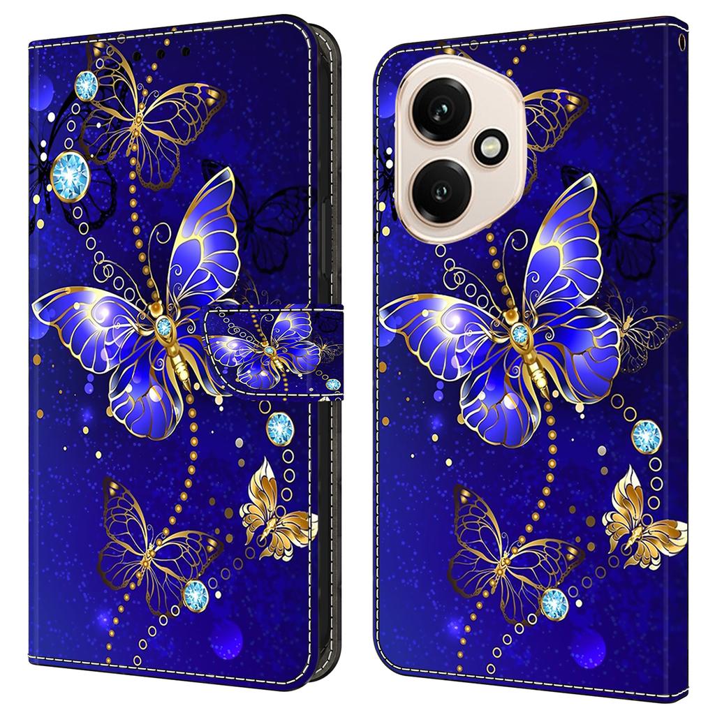 For Honor 400 5G (Глобальный) Чехол-кошелек из искусственной кожи с 3D-рисунком и подставкой