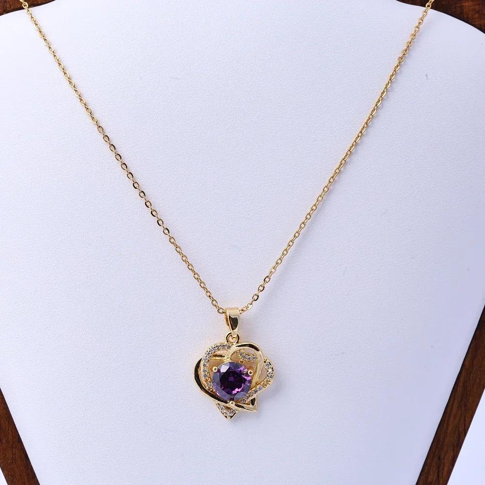 Copper Micro Inlaid Pendant, Electroplated Titanium Steel Necklace Pendant, Zircon Clover Agile Style, Small Waist DIY Accessory