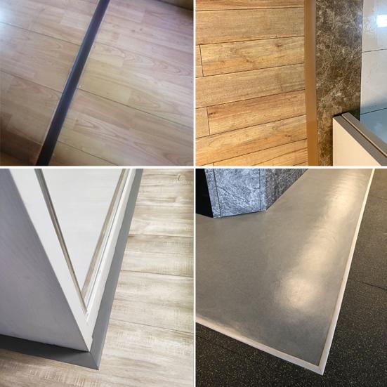 Уплотнительная лента для двери Переходная полоса Самоклеящийся пол Простая установка Легко режется Защитная кромка из ПВХ