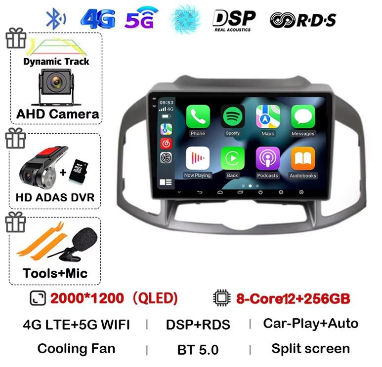 Android 14 Carplay Auto WIFI автомобильное радио для Chevrolet Captiva 1 2011 2014 2015 2016 GPS мультимедийный видеоплеер стерео головное устройство