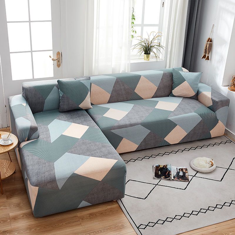 Чехол на подушку для дивана с геометрическим принтом, защита для мебели, L-образный угловой чехол для кресла, эластичный чехол для дивана для гостиной, дома