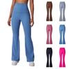 Ladies' Casual High Waisted Hip Lifting Yoga Fitness Micro Flared Wide Leg Pants