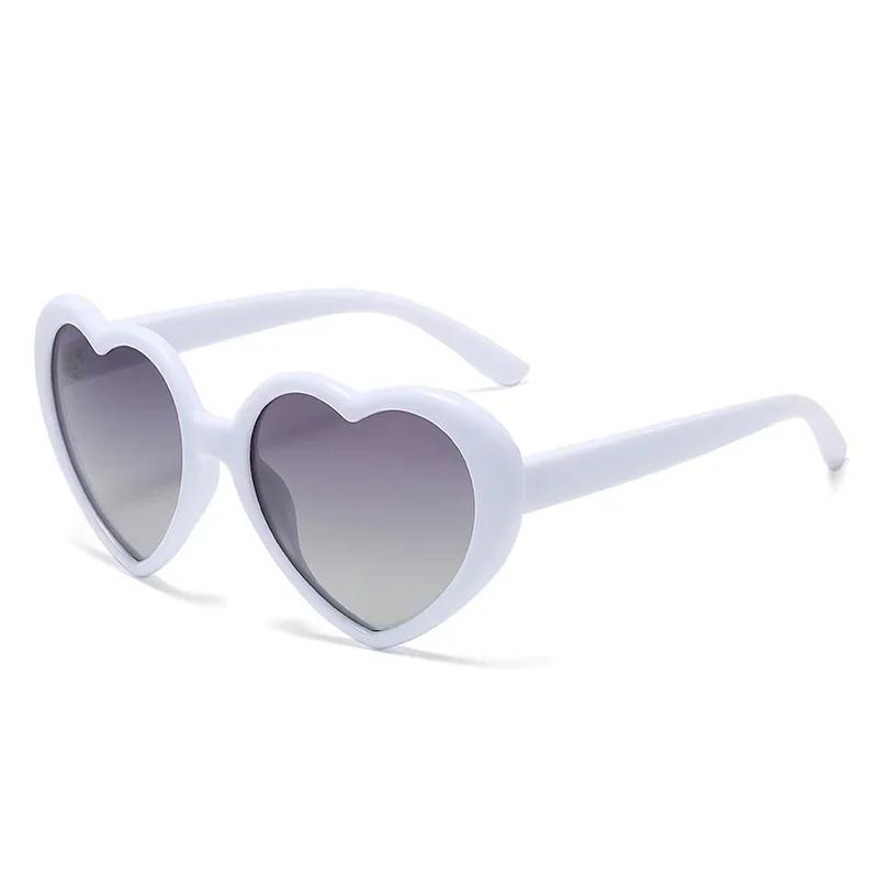 New Oversized Heart Shaped Polarized Sunglasses Uv400 Cute Trendy Love Fashion Eyewear For Women