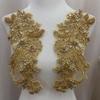 Crystal Embroidered Patch Sequin Floral Applique Rhinestone Beaded Fabric Corset Bodice