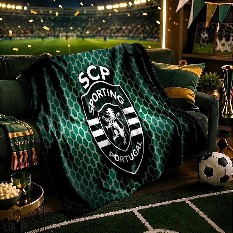 Sporting football Crest Throws Blanket Flannel Blankets Plush for Couch Bed Gifts for Men Women Travel picnic blanket Christmas fan gifts