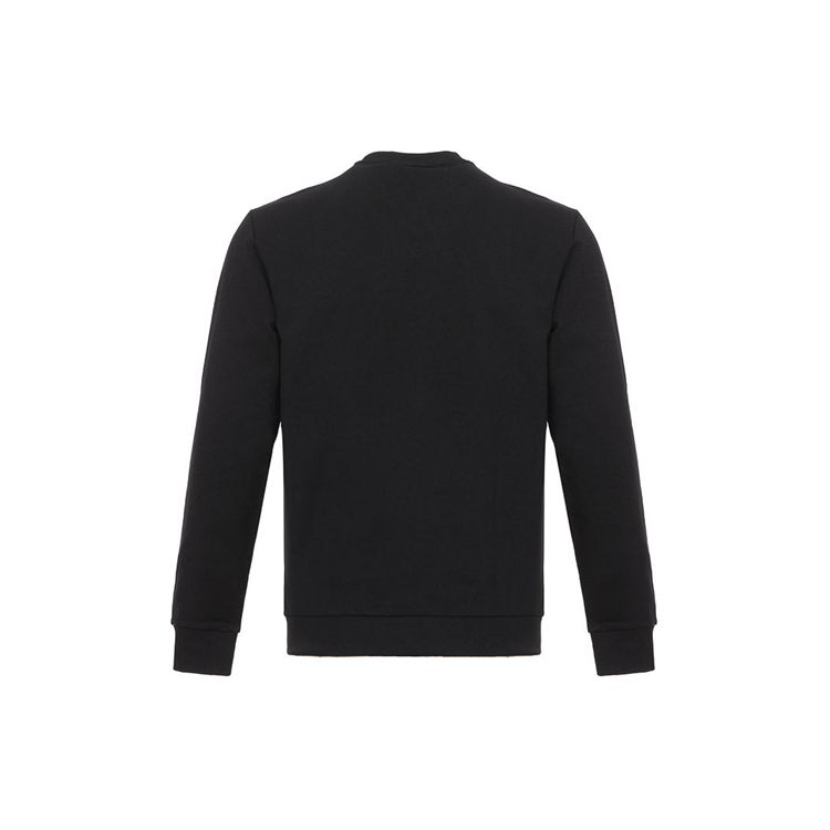 Emporio Armani Свитшот с вышитым логотипом, смешанная ткань, мужской, черный 6Z1MB3-1J07Z-0999
