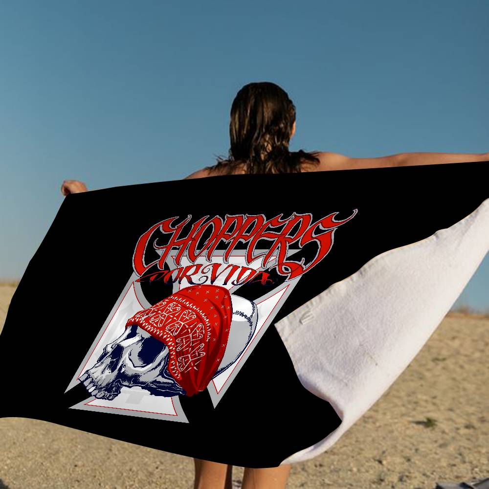 Логотип W-West Coast C-Choppers Полотенце для ванны Микрофибра Мягкое Впитывающее Дышащее Для Девочек Детей Декоративное Мультяшное Пляжное полотенце