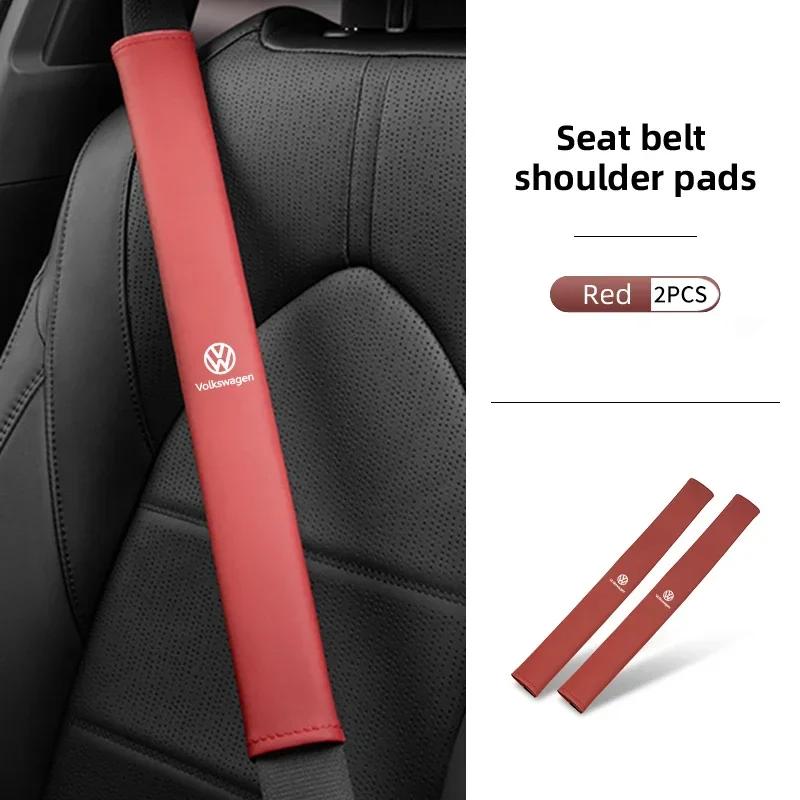 Car Seatbelt Shoulder Cover Seat Belt Guard Pad Protection For VW Passat Golf Tiguan Polo Scirocco Jetta CC T-ROC Touareg TouranNB1