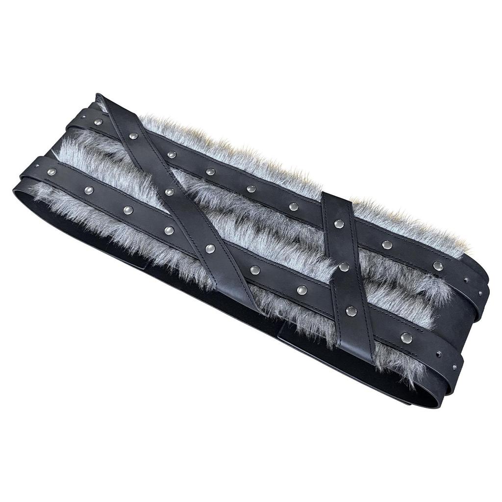 Средневековый скандинавский викингский стиль необработанный край широкий пояс винтажные косплей реквизиты