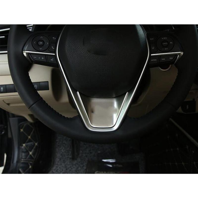 For Toyota Camry XV70 2018 Car Stick Trim Steering Wheel Frame Cover Wheel Interior Kit Switch Detector