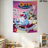 Oggy Wall Tapestry Aesthetic Wall Hanging Printed Fabric Blanket Decorative Tapestries for Bedroom Living Room Home Decor