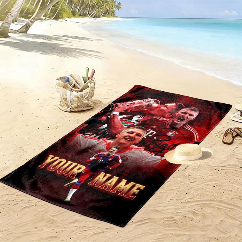 Custom Fc Bayern Munich Print Beach Towel, Large Soft Quick Dry Towel for Beach Camping Swimming