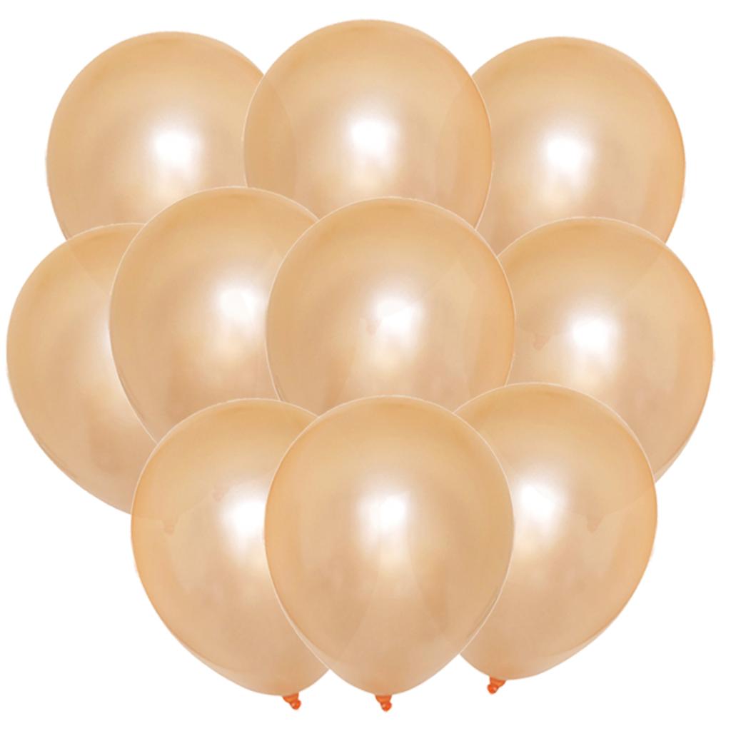 10PCS Gold Silver Metal Latex Confetti Balloons Baby Shower Wedding New Year Birthday Party Decorations Matte