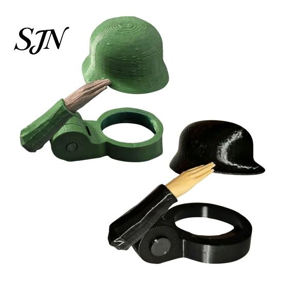 Fresh Drink Bottle Caps 2Pcs Funny Soldier Helmet Caps, Plastic Beer Toppers for Standard Themed Bottles, Reusable Salute Cap Party BBQ Novelty