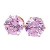 Ear Studs Elegant All Match Cubic Zirconia Round Exquisite Earrings