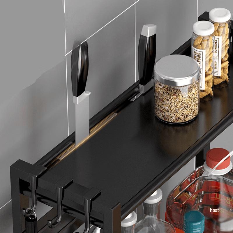 Modern 2-Tier Kitchen Countertop Spice & Utensil Rack