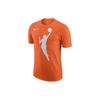 Team 13 Logo Pattern Ribbed Crew Neck Short Sleeve T-Shirt Unisex Tops Bright-Orange FB9833-820