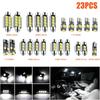 23Pcs T10 5050 Car LED Light Bulb Interior Dome Trunk License Plate Lamps Kit White for Bmw E53 E60 E90 Golf 4 7 LED Lamp