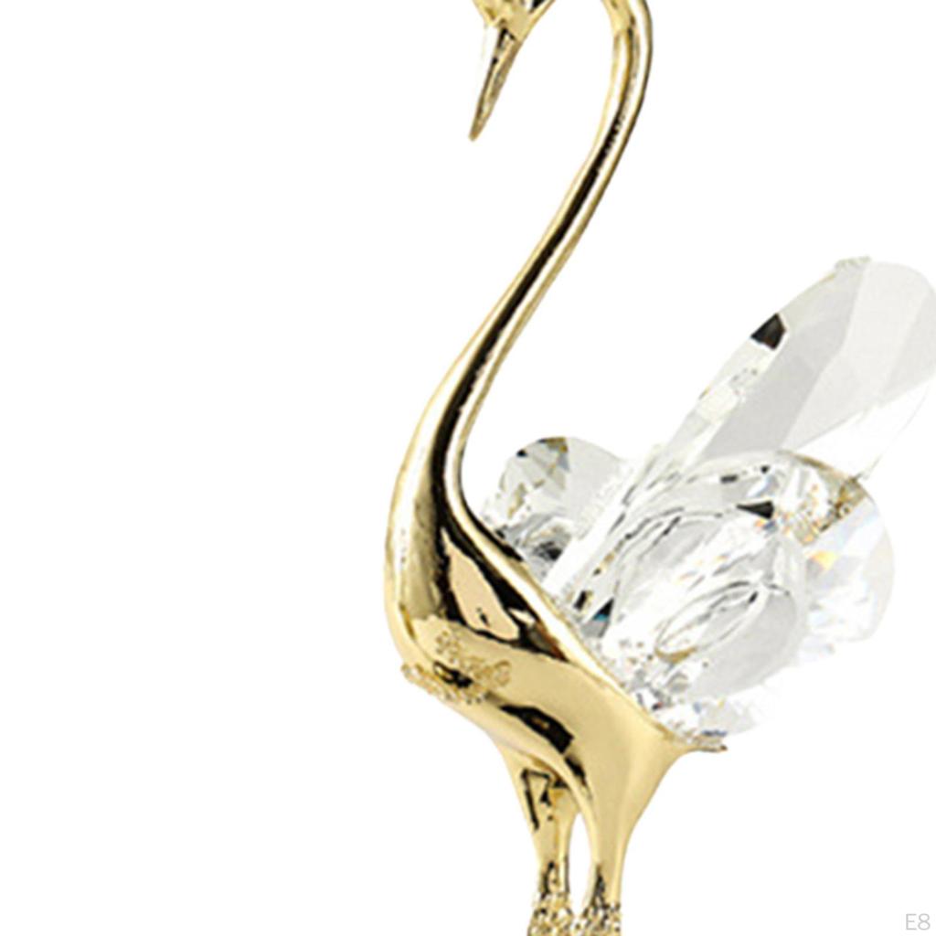 Декоративная статуэтка лебедя, коллекционная настольная скульптура животного для входа