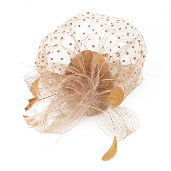 Feather Mesh Top Hat Headband Easy To Wear Style Headgear Daily Party Matching Lady Hair Accessories