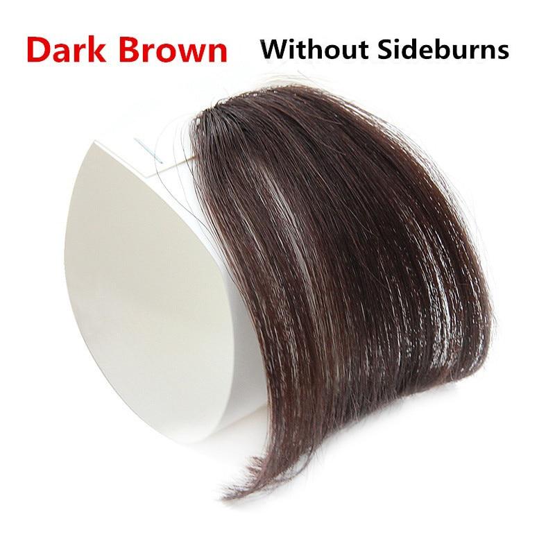 Straight Light Brown Dark Brown Blunt Air Bangs Front Hair Fringes Bangs Clip In Neat Women