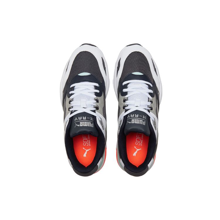 Puma X-Ray Millennium Ткань Модный Цветной Блок Амортизирующие Дышащие Низкие Повседневные Кроссовки Унисекс Белый Черный Оранжевый 375999-06