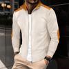 Мужские повседневные пальто с длинным рукавом для молодежи, с вышивкой на запястье, с воротником-лацканом, на молнии, повседневная куртка для мужчин