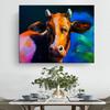 Solid Wood Frame RELIABLI ART Colorful Cow Modern Animal Pictures Canvas Paintings Abstract Posters Wall Art Prints For Room Decoration