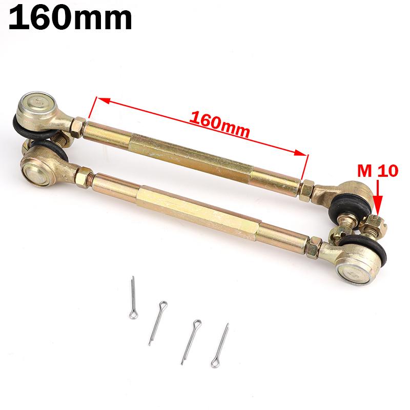 1 Pair 100mm-330mm Steering Tie Rod Assembly M10 Ball Joint End Kit For 50cc-250cc ATV Quad Go Kart UTV Buggy 4 Wheeler Parts
