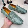 Color Matching Men Loafers Soft Moccasins Spring Summer Casual Leather Shoes Punk Style Male Slip On Flats Driving FootwearShoes