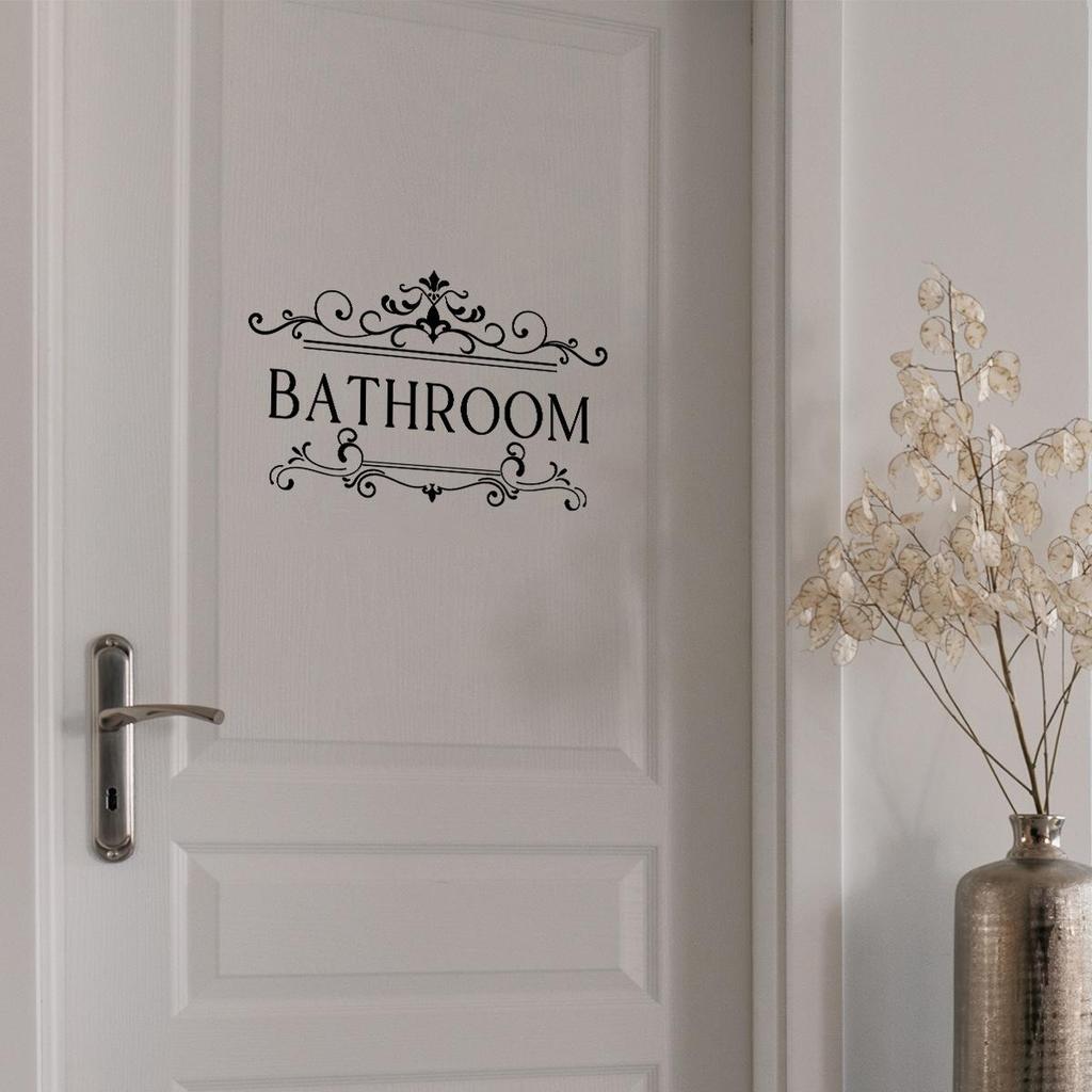 Waterproof Bathroom Wall Sticker PVC Home Art Room Decor Wall Door Stickers Bathroom Decoration Decal Home Supplies