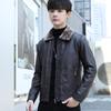 Men's Leather Jacket Autumn and Winter New Plush Insulation Jacket Trendy Motorcycle Leather Jacket Youth Fashion Label Clothes
