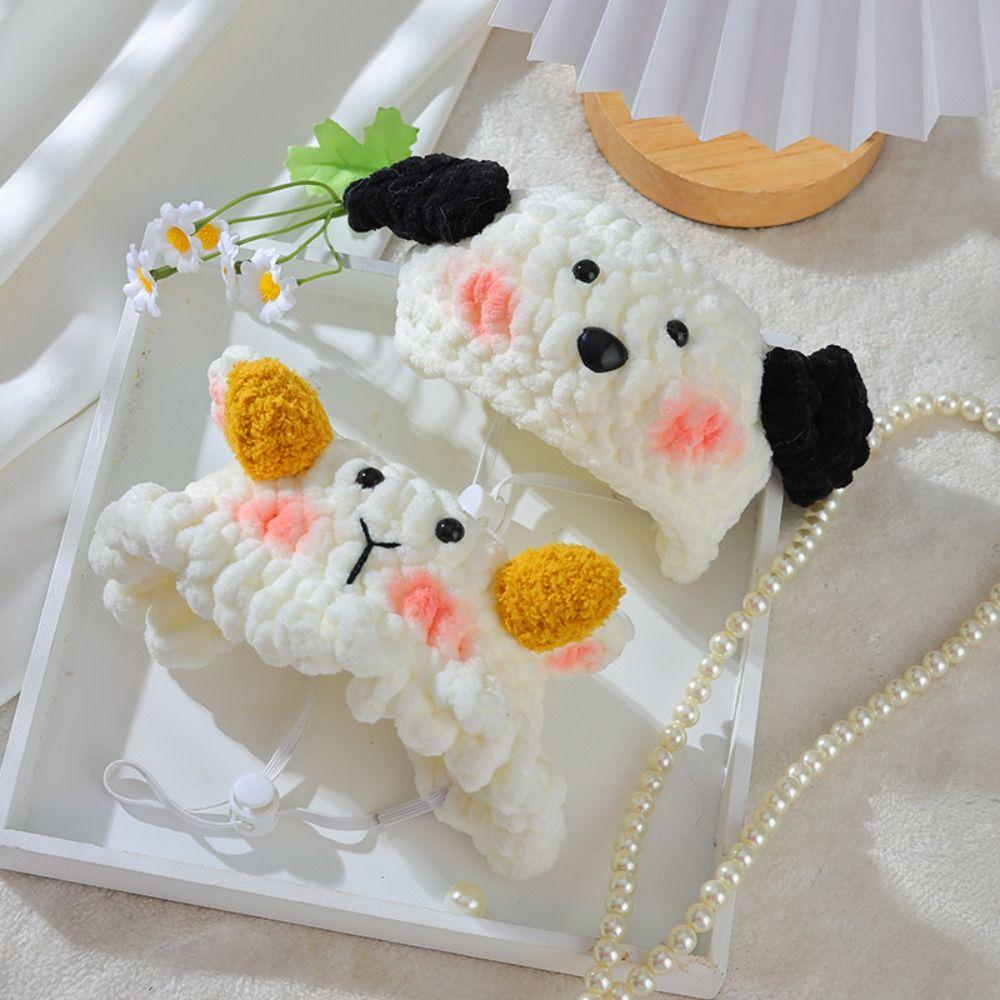 Sheep Shaped Cat Knitted Plush Hat Warm Dog Cap Funny Cat Headwear for Party