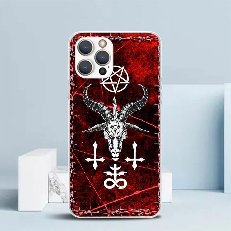 Satanic Goat Satan Devil Phone Case For IPhone 16 17 Air 16E 15 14 Plus 13 Mini 12 11 Pro Max 7 8 + SE 2020 Soft TPU Back Cover