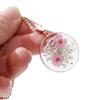 Water Drop Dried Flowers Necklace Handmade Resin Pendant Necklace   Birthday Party