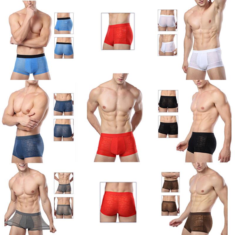 Летние Удобные Сексуальные Мягкие Геи Трусы Шорты Марлевые Брифы Дизайнерские Мужские С Низкой Посадкой Прохладные Ажурные Мужские Дышащие Аксессуары