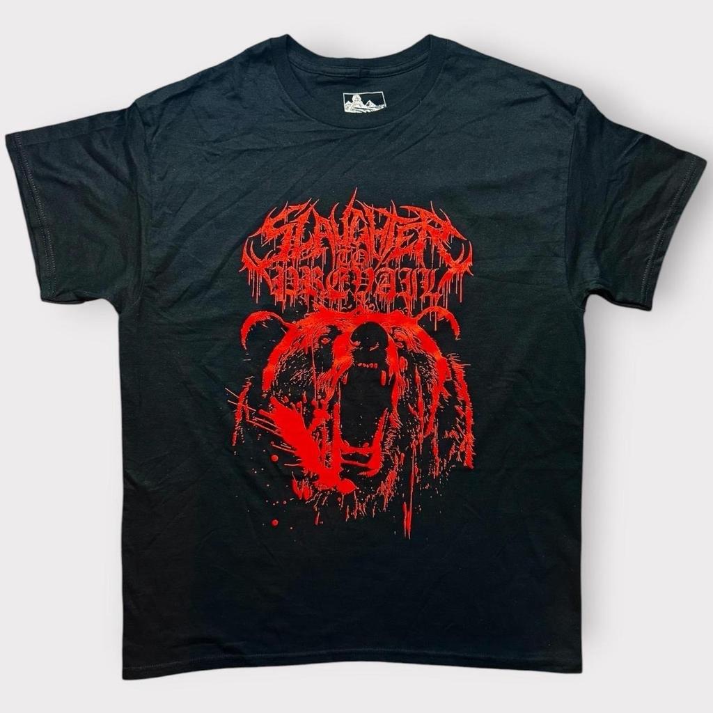Slaughter to Prevail Bear Graphic T-Shirt Mens Large Black Sumerian Records Tee