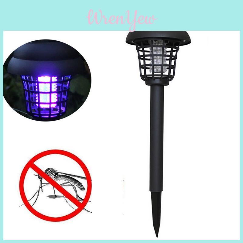 Durable Circular Plastic Solar Mosquito Lamp With Safe Metal Grill For Lawn
