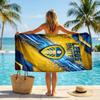 Пляжное полотенце Leeds United Football Мягкое из микрофибры Летнее полотенце Быстросохнущее Впитывающее полотенце для пляжа Бассейна Путешествий