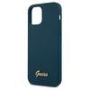 Guess Guhcp12Llslmgbl Iphone12 Pro Max 6,7 Niebieski/Blue Hardcase Metal Logo Script