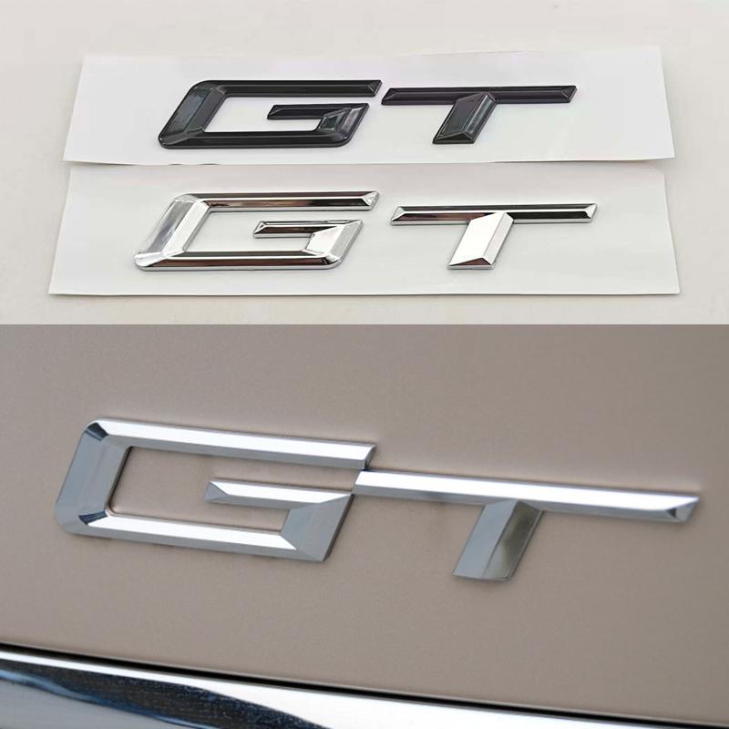 New 3D ABS Car Styling Logo GT Badge Rear Trunk Sticker Emblem Decals For BMW GT 3 5 6 Series 535i 640i Auto Accessories xf1