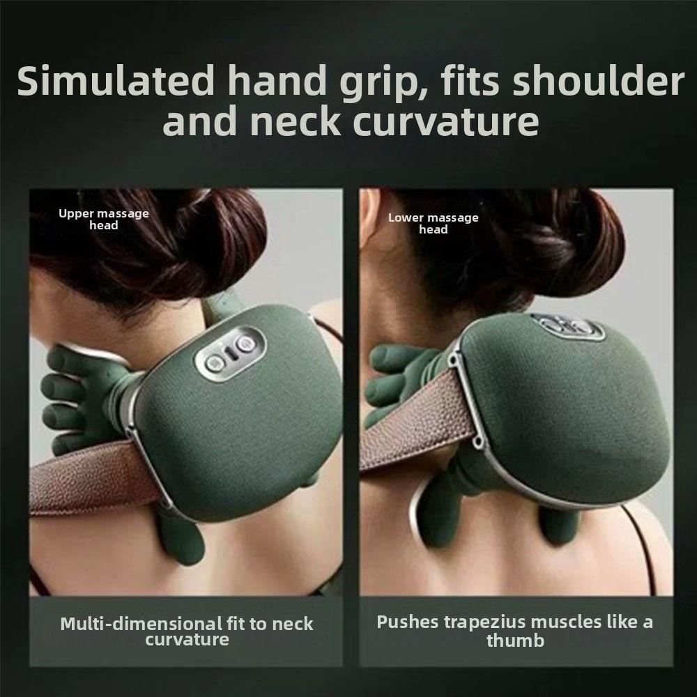Греющий компресс Подогреваемый массажер для шеи Бионическая рука Устройство для массажа шейного отдела позвоночника Трапециевидная мышца