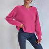 New Short Woolen Warm, Loose Long-sleeved Women's Knitted Sweater for Autumn and Winter