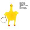 Funny Mini Chicken Keychain Soft Squeezable Toy Plastic Hen And Egg Stress Relief Toy Novelty Gag Gift for Kids And Adults