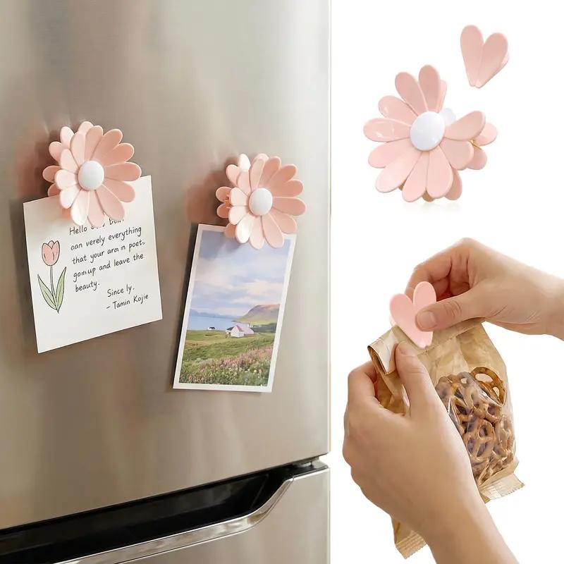 Magnetic Daisy Detachable Sealing Clip, Kitchen Refrigerator Sticker, Office File Classification Clip, Snack Bag Sealing Clip