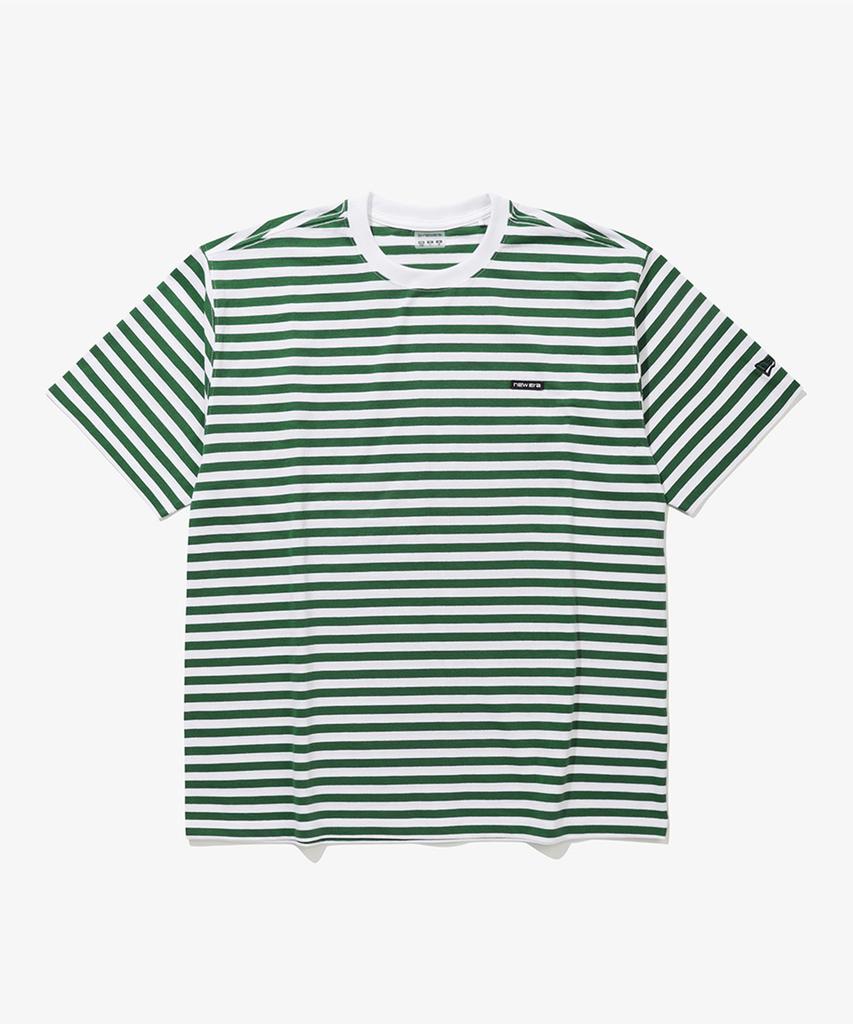 NEW ERA Micro Stripe T-Shirt White/Forest