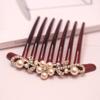 Small Size 7 Teeth Insert Comb Clip Women Hair Styling Hairpins Women Headwear Jewelry Bangs Broken Hair Comb Clip Girls Gifts