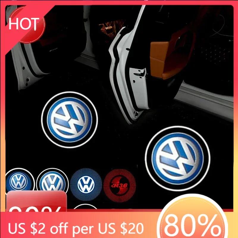 Для VW Новый 2 шт. Автомобильный световой приветственный знак логотипа двери Для Volkswagen Golf MK4 MK6 MK7 Jetta Touareg Beetle Passat Polo Tiguan CC Ac