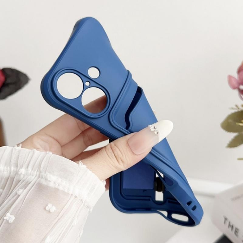 Кошелек-чехол с держателем для карт Push Card Bag Slot Holder для iPhone 16 15 14 Plus 11 12 13 Pro Max 16E Роскошный Мягкий Матовый Силиконовый Ударопрочный Чехол
