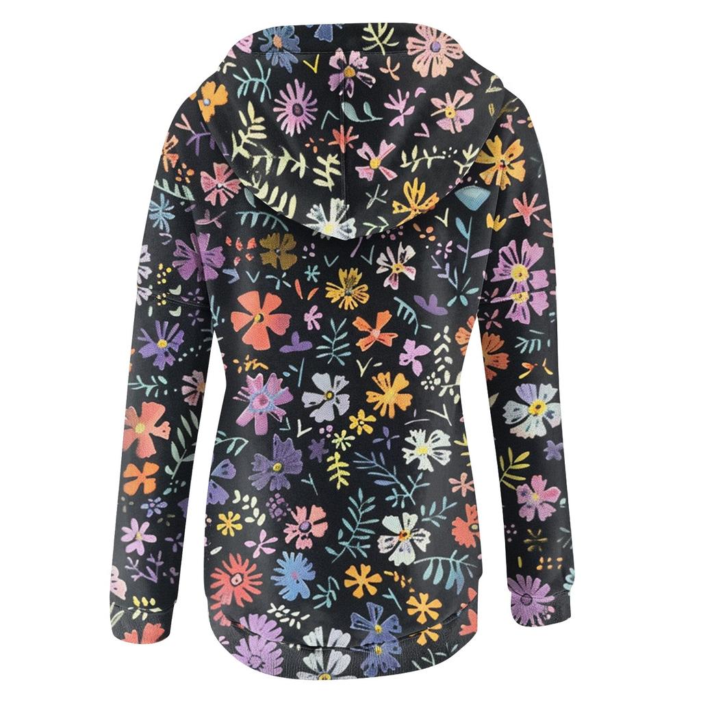 Женская повседневная модная толстовка с длинными рукавами и круглым вырезом с принтом